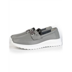 03-ZL-8861-1 DK. GRAY Полуботинки женские (натуральная кожа)