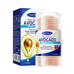 Восстанавливающий крем-стик для ног с авокадо против трещин SADOER Anti Crack Avocado Repair Stick, 40гр