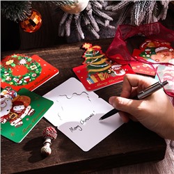 Набор новогодних складных настольных открыток 8 штук