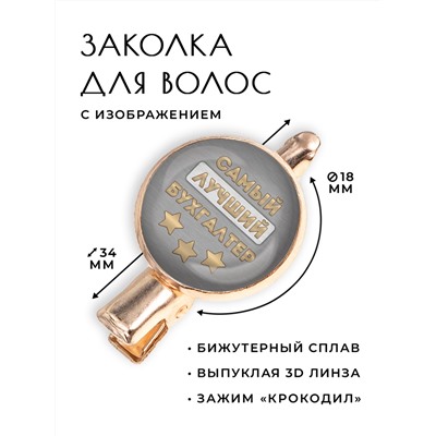 HZF-0439 Заколка Самый лучший бухгалтер