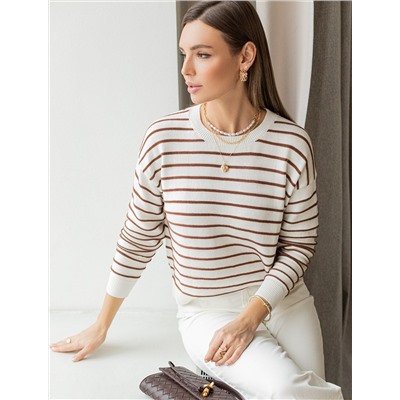 Джемпер из хлопка с люрексом