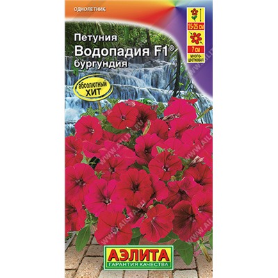 1500 Петуния ВОДОПАДИЯ F1 бургундия 7шт