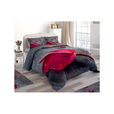 3Д Постельное Белье (2 сп. ЕВРО) 3D DIGITAL %100 COTTON - Le Jardin D'OR