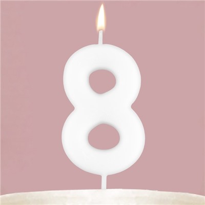 Свеча для торта, цифра «8», светится в темноте, 3,8 х 8 см