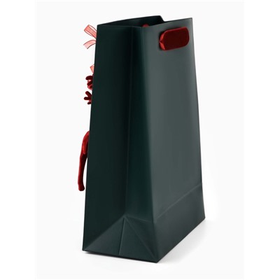 Пакет подарочный «С Новым годом», с бубенцами и ёлочной игрушкой, олень, 18×23×11 см