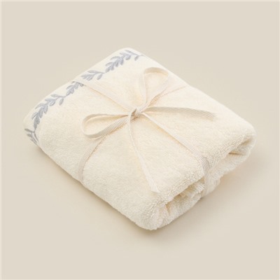 Полотенце махровое SL HOME: Floral "Айвори" 30х60 см, 100% хлопок, 550 г/м2