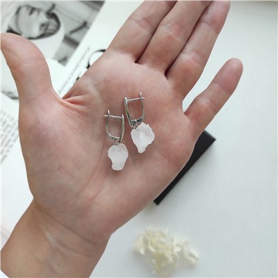 Серьги из кристаллов горного хрусталя