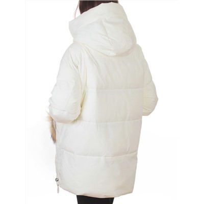 8809 MILK WHITE Куртка зимняя женская (200 гр. холлофайбер)
