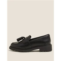Kids' Leather Slip-on School Shoes (13 Small-7 Large)