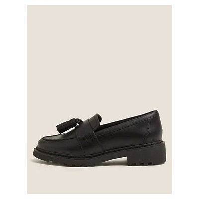 Kids' Leather Slip-on School Shoes (13 Small-7 Large)