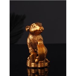 Набор: фигурка «Кролик фэншуй», подсвечник на 1 свечу, 12×20 см, гипс под бронзу