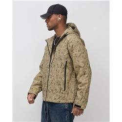 Куртка спортивная мужская весна осень бежевого цвета 25470B