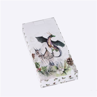 Блюдо сервировочное Доляна «Дракоша», 28×12×3.2 см, цвет белый