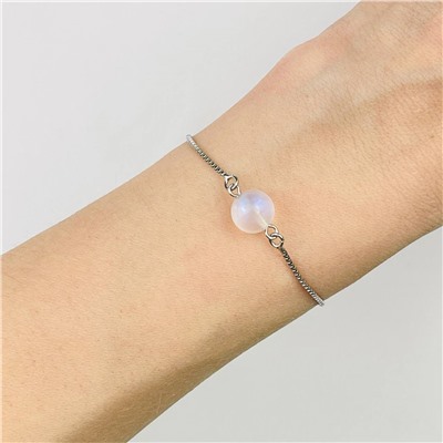 Радуга Самоцветов Браслет регулируемый с Лунным камнем