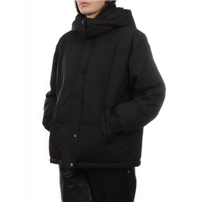 S24-268 BLACK Куртка демисезонная женская (100 гр. холлофайбер)
