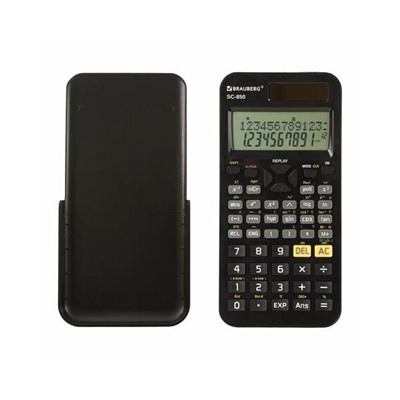 Калькулятор инженерный BRAUBERG SC-850, 240 функций, 10+2 разрядов, двойное питание, ЧЕРНЫЙ, 250525