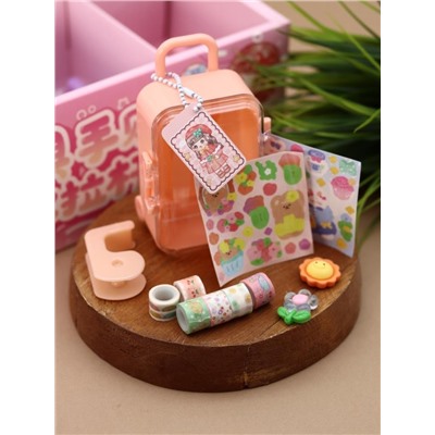 Канцелярский набор DIY в шкатулке "Suitcase", orange, шоу-бокс 16 шт.