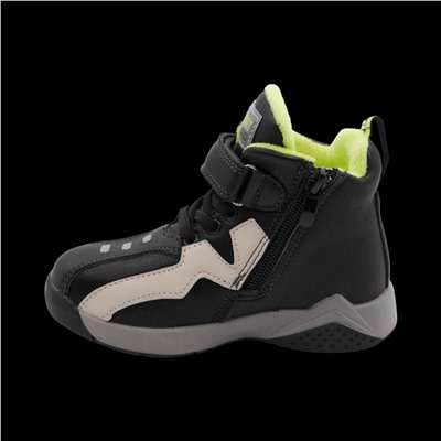 Ботинки демисезонные ЕВ1961-8 черно зеленые