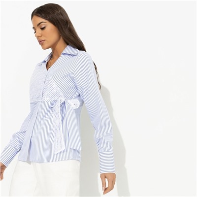 Рубашка с эффектом многослойности, Модная цель (белая)