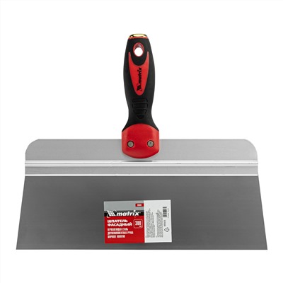 Шпатель фасадный из нержавеющей стали, 300 мм, двухкомпонентная ручка, широкое полотно Matrix