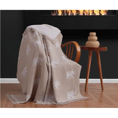 Накидка на Диван 170x220 см. 100% Хлопок Keten Fil Bej