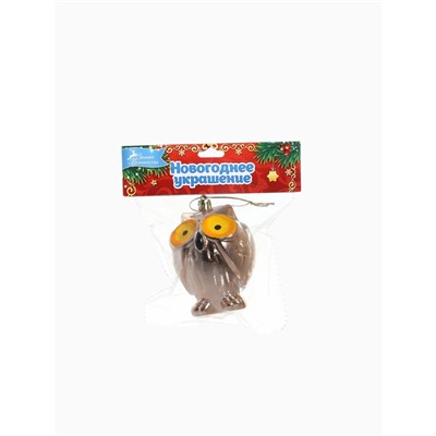 Ёлочная игрушка «Зимнее волшебство. Сова» пластик, 8.5×7 см