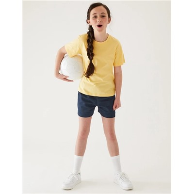 2pk Unisex Pure Cotton School Shorts (2-16 Yrs)