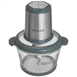 Измельчитель электрический 600 Вт, 2 л DELTA LUX DE-7404 серый