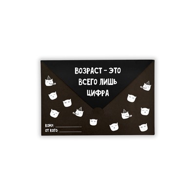 Открытка в форме конверта «Возраст», 12 х 18 см