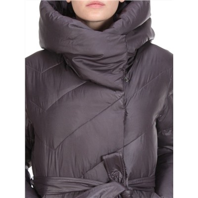 2237 GREY/PURPLE Пальто женское зимнее AKIDSEFRS (200 гр. холлофайбера)