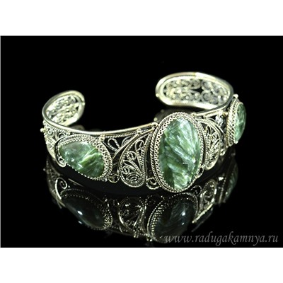 Браслет серафинит, 21 см.