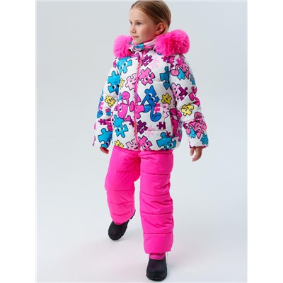 Комплект зимний для девочки: куртка, полукомбинезон