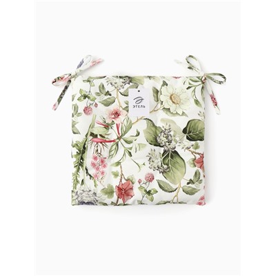 Сидушка на стул Этель Organic home, 42×42×7 см, репс 210 г/м², 100% хлопок