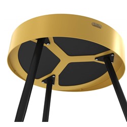 Столик журнальный SHT-CT58
                        черный глянец / золото / черный муар