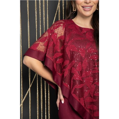 Платье Твой выход (бордо) П14586-7М