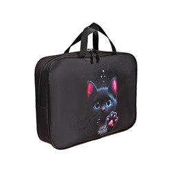 Папка с ручками текстильная А4, 350×270×80 мм, Stavia «Котенок с лапкой»