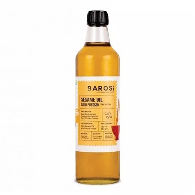 Кунжутное масло холодного отжима (750 мл), Cold Pressed Sesame Oil, произв. Barosi