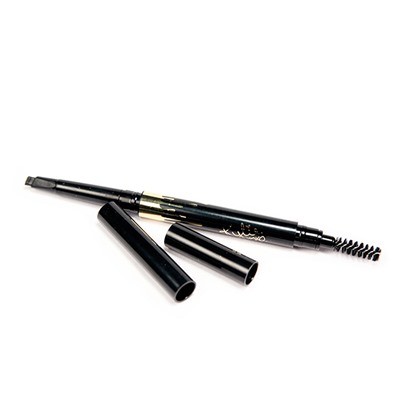 Карандаш для глаз Kylie Waterproof Eyebrow Pencil 2 in 1 (черный)