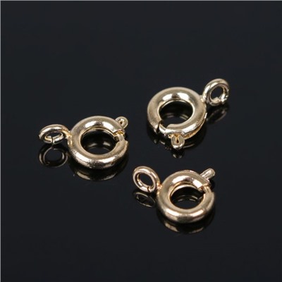 Замок карабин СМ-556, 10 шт. d=9 мм, цвет золото