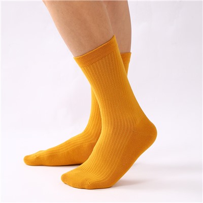 Haichin Colored cotton knee socks, mid-length, absorbs sweat and smell, wholesale