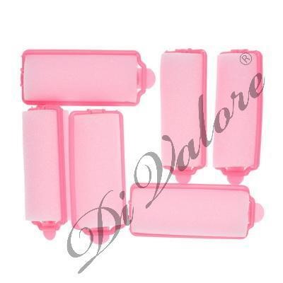 Di Valore 301-242 Бигуди "Поролон" РОЗОВЫЕ 6шт Д2см длина 6,8см