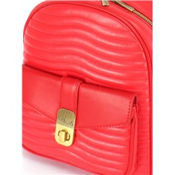 Рюкзак жен искусственная кожа DJ-6908-3-RED,  1отд,  2внут+2внеш/ карм,  красный 252239