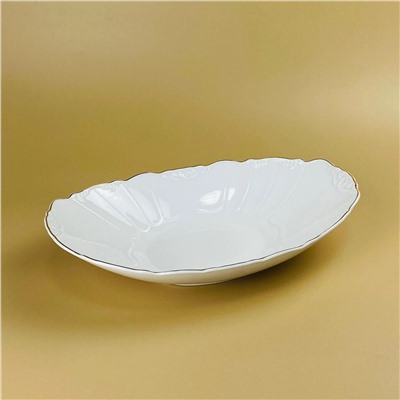 109-244 Овальное блюдо 28,5х18х6см КРОКУС ЗОЛОТО в под.уп.(х12)Фарфор