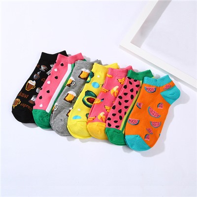 Tide, summer trend fruit fashionable short socks, European style, wholesale