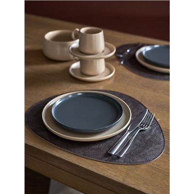 Набор из 2-х двухсторонних сервировочных салфеток Drop, 33х41 см, шоколадный/бежевый