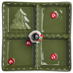 МЕНАЖНИЦА 4 СЕКЦИИ КОЛЛЕКЦИЯ "CHRISTMAS GIFT" 19*19*9,5 СМ