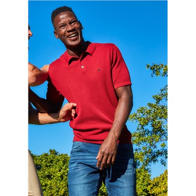 Short Sleeve Knitted Polo Shirt