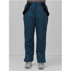 Полукомбинезон утепленный женский большого размера синего цвета 666_1S