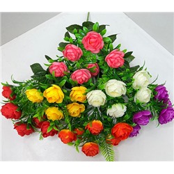 Цветы искусственные декоративные Пионы (6 бутонов) + папоротник 35 см