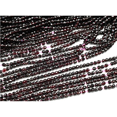 Бусины из шпинели шарик гр.3мм цв.бордовый, 36см, 130 бусин